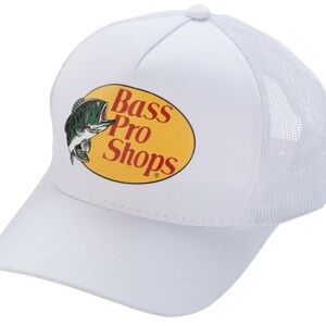 Bass Pro Shops White and Yellow Fishing Cap